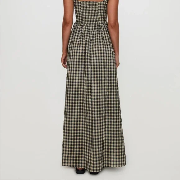 Princess Polly Black and Cream Check Maxi Dress - Picture 4 of 4